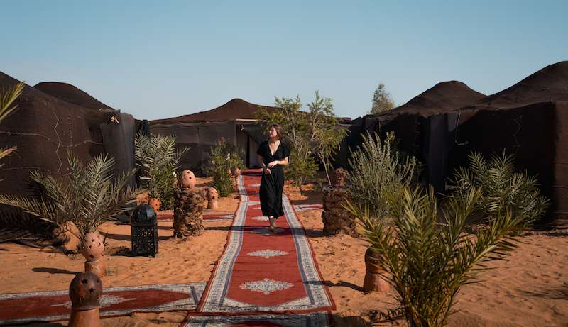 View of different haimas at Kam Kam Dunes