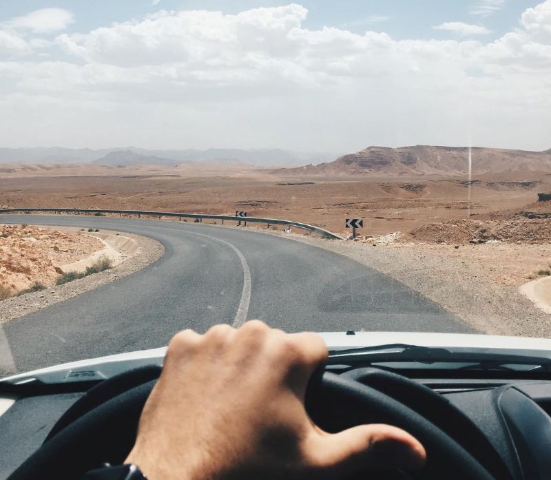 Traveling in Morocco by car Desert driving experience