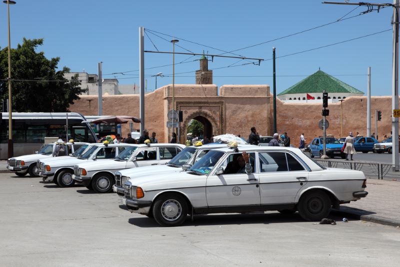 Taking a cab in Morocco Traveling by cab in Morocco
