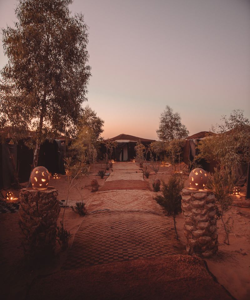 Camp in the Moroccan desert